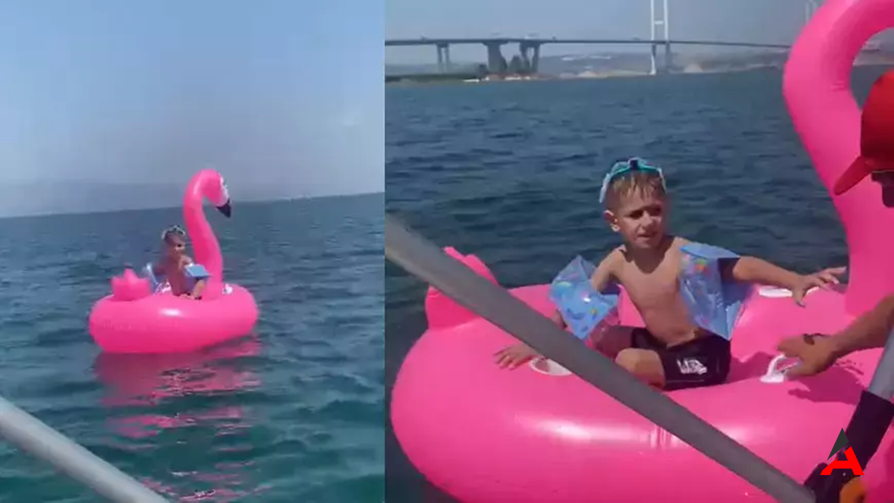 Deniz Simidiyle Açılan Çocuk Cankurtaranlar Tarafından Kurtarıldı!