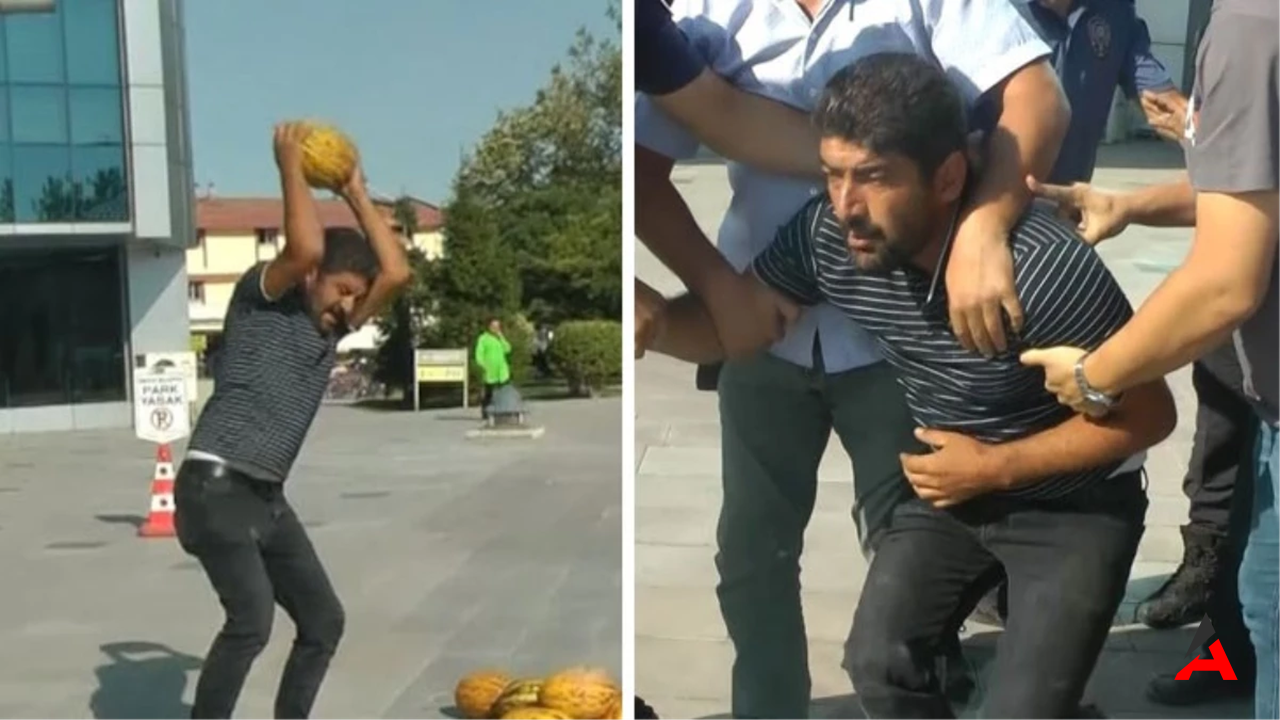 Konya’da Çiftçi İsyanı: Belediye Kavun Satışına Engel Oldu, Çiftçi Ürünlerini Yere Vurdu!