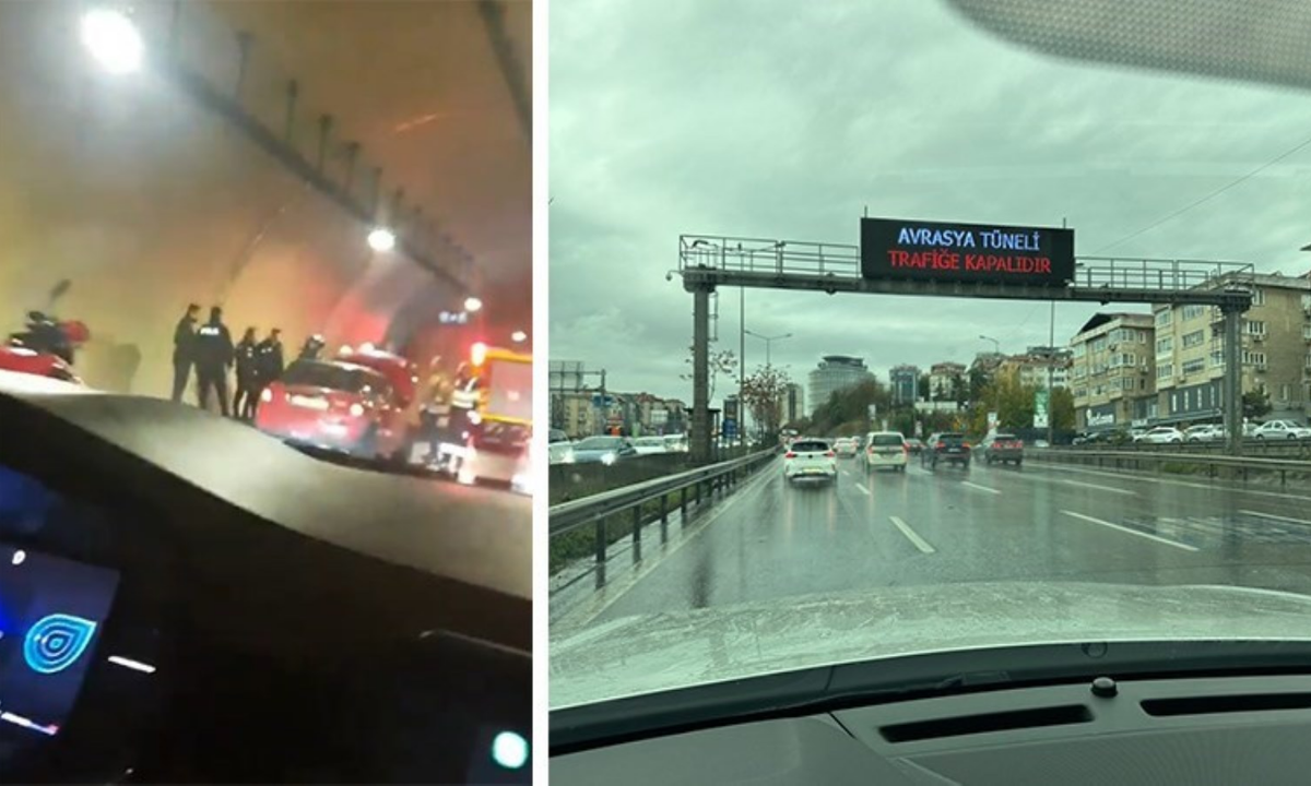 Avrasya Tüneli’nde Yangın Alarmı! Trafik Felç Oldu!